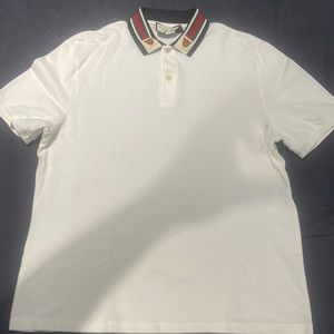 XXL GUCCI JAGUAR POLO SHIRT WHITE